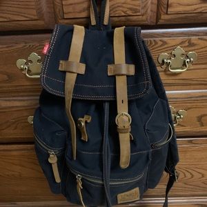 Black canvas Backpack